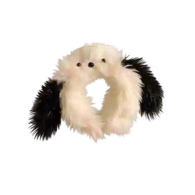 希铃 黑耳朵小狗可爱毛绒 聚酯纤维 发箍 女款