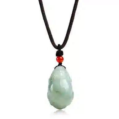 印象眸 玉貔貅 新中式古风经典瑞兽玉吊坠 天山翠 项链 女款 #礼盒