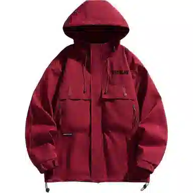 太子龍 山系户外连帽立体口袋多拉链登山服款宽松潮流百搭休闲工装防水外套男女同款夹克 男款