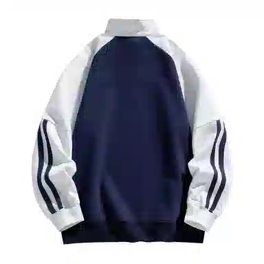 【dme】 美式经典高街校园风纯色半拉链立领套头宽松舒适氛围感学生党无性别主义长袖卫衣 男女同款