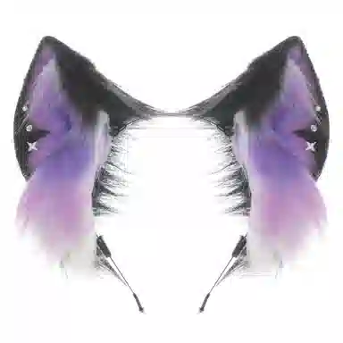 图米鱼 星空狐耳 暗黑二次元发饰 聚会装饰头箍
