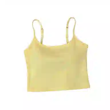蒄趣 简约带胸垫纯欲辣妹吊带修身显瘦遮副乳纯色舒适背心 女款