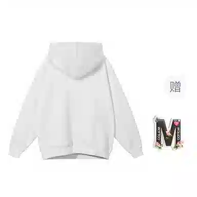 棉购 连帽秋冬季加绒加厚百搭潮流印花美式学生上衣服外套卫衣 女款