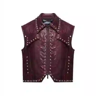 START EXCEED END Punk Studded Leather Vest