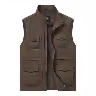 金盾 夏季钓鱼服坎肩纯色马甲 男款