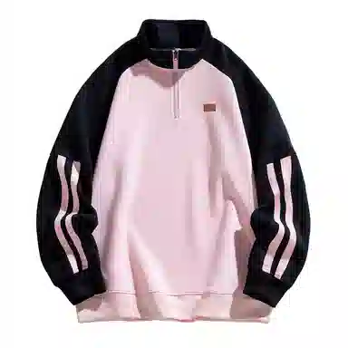 【dme】 美式经典高街校园风纯色半拉链立领套头宽松舒适氛围感学生党无性别主义长袖卫衣 男女同款