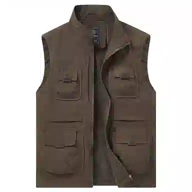 金盾 夏季钓鱼服坎肩纯色马甲 男款