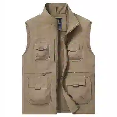 金盾 夏季钓鱼服坎肩纯色马甲 男款