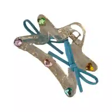 希铃 彩色蝴蝶结海星高级鲨鱼夹 亚克力 发夹 女款