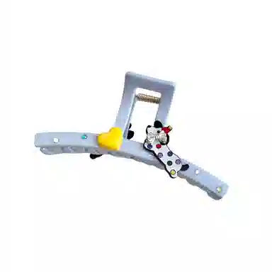 丹琴 可爱卡通彩钻小狗 甜美个性抓夹高级感后脑勺盘发鲨鱼夹子发卡头饰夏季 亚克力 发夹 女款