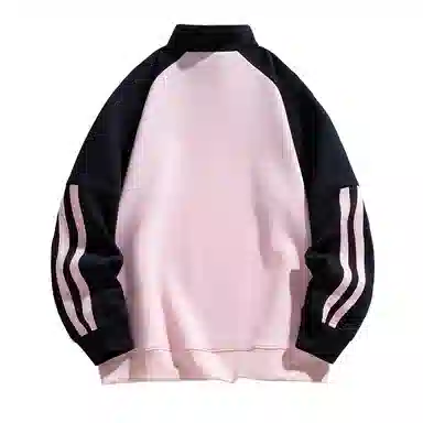 【dme】 美式经典高街校园风纯色半拉链立领套头宽松舒适氛围感学生党无性别主义长袖卫衣 男女同款