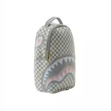 Sprayground Shark Logo Checkered Backpack