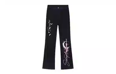 SOIEPLUS Lightning Logo Jeans