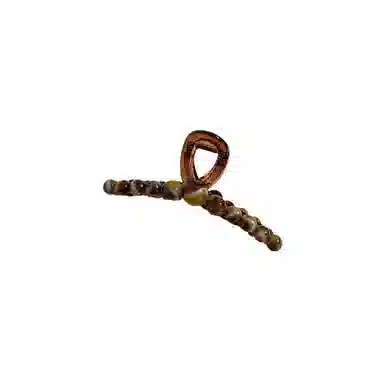 水中玉 韩系渐变圆珠鲨鱼夹发卡后脑勺盘发抓夹大号发量多夹子头饰 亚克力 发夹 女款