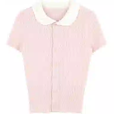 柏黛妃 时尚潮流简约舒适短袖针织衫 女款