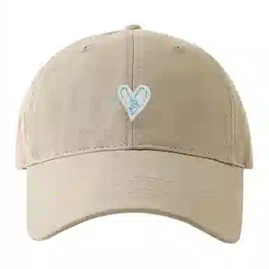 浪莎 立体爱心刺绣贴片百搭 棉 鸭舌帽 男女同款情侣款