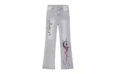 SOIEPLUS Lightning Logo Jeans