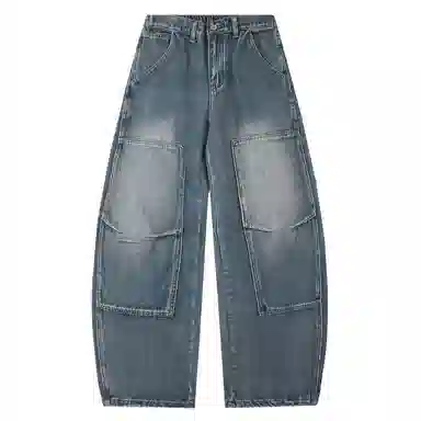 BRNR Vintage Washed Wide-Leg Pants