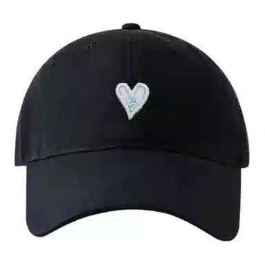 浪莎 立体爱心刺绣贴片百搭 棉 鸭舌帽 男女同款情侣款