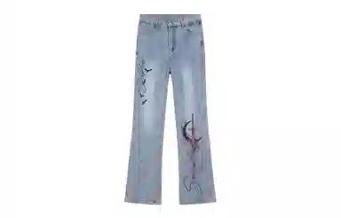 SOIEPLUS Lightning Logo Jeans