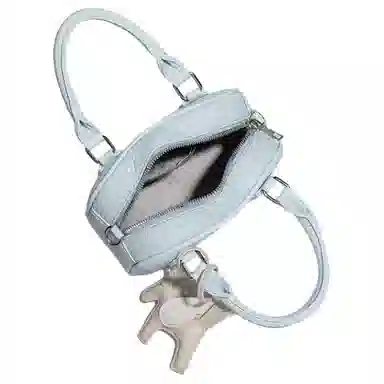 MINLUBAOLUO Classic Boston Bag Ice Blue