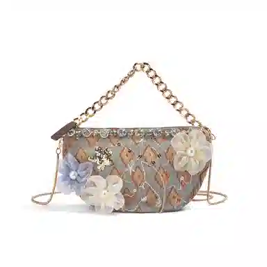 雅诗兰黛【定制化妆包】小花 钻花漫雾 甜美 清新 精致 优雅 波西米亚风 约会 通勤 复古凌格帆布化妆收纳包 便携