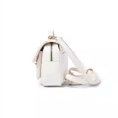 老人头 百搭时尚潮流 合成革 双肩包 常规 女款 白色