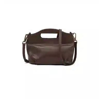 老人头 时尚休闲小众纯色简约高级感通勤 牛皮 手提包 常规 女款 多色