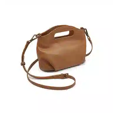 老人头 时尚休闲小众纯色简约高级感通勤 牛皮 手提包 常规 女款 多色