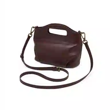 老人头 时尚休闲小众纯色简约高级感通勤 牛皮 手提包 常规 女款 多色