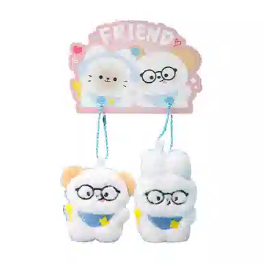 OXO OVERLOAD Cute Squeaky Plush Pair Keychain