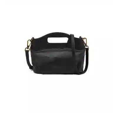 老人头 时尚休闲小众纯色简约高级感通勤 牛皮 手提包 常规 女款 多色