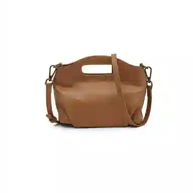 老人头 时尚休闲小众纯色简约高级感通勤 牛皮 手提包 常规 女款 多色