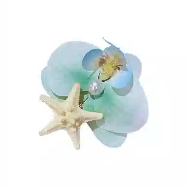 蒙妮 夏日海星蝴蝶兰花朵#好运 树脂 发夹 女款
