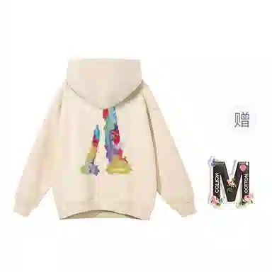 棉购 美式潮流设计感印花大码宽松上衣卫衣 女款