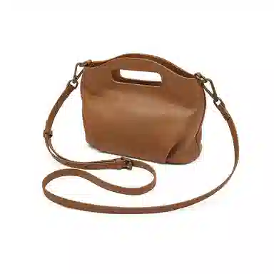 老人头 时尚休闲小众纯色简约高级感通勤 牛皮 手提包 常规 女款 多色