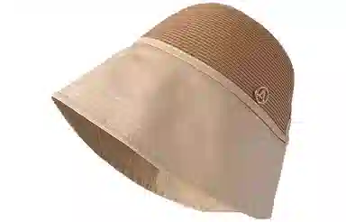 优幽兰 时尚潮流拼接设计感夏季出游防紫外线大檐显脸小水桶文艺开叉小众时尚百搭遮阳 草编 防晒帽 女款