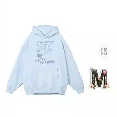 棉购 连帽加绒加厚宽松潮流高街美式外套卫衣 女款