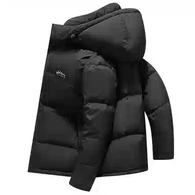 鸭鸭 极寒户外运动保暖冬季外套基础百搭短款可拆卸连帽面包羽绒服 男款