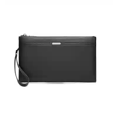 稻草人 休闲英伦风商务百搭 牛皮 卡包钱包手拿包 男款 黑色