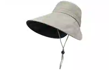 优幽兰 时尚简约高级感大帽檐显脸小黑胶遮阳帽夏季百搭出游防紫外线防风太阳帽 锦纶 防晒帽 女款