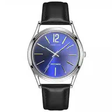 JOKER CAT INS Glow Quartz Leather Strap White Dial