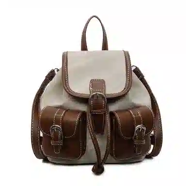 FCTOSSR Vintage College Backpack Denim Blue Black Tea White