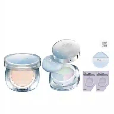 蒂洛薇 定妆控油三色水散粉  遮瑕持久气垫干皮粉底液 冰川套装 不卡粉不晕染不脱妆易上色服帖柔雾清透素颜自然