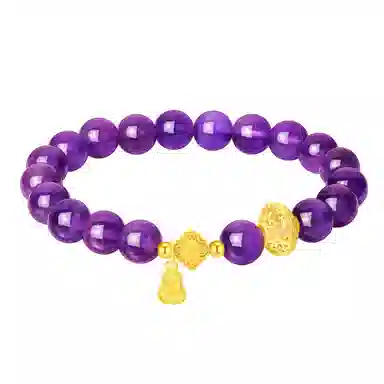 【紫定发财】 老凤祥 紫韵福禄 九紫离火 高级感气质温柔经典百搭 考试上岸国潮时来运转 精美礼盒#好运天然 紫水晶 手串 男女同款情侣款