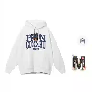 棉购 春秋基础款美式复古字母印花上衣学生高街时尚潮流卡通人物休闲百搭外套长袖卫衣 男女同款
