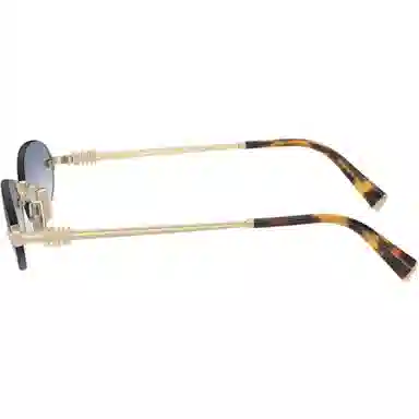 Miu Miu Oval Metal Sunglasses Gold