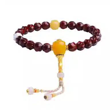 木盛缘 【精工工作室出品   扭转乾坤   扭扭珠】#好运 精品国潮多宝转运 紫檀属 手串 男女同款情侣款