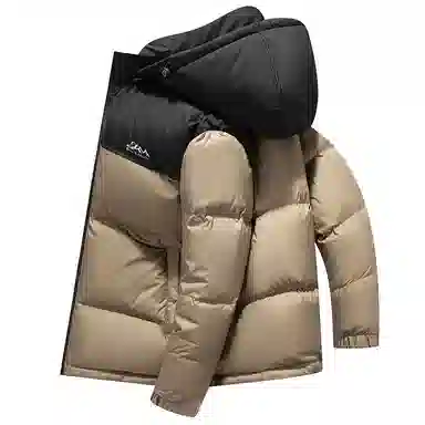 鸭鸭 极寒户外运动保暖冬季外套基础百搭短款可拆卸连帽面包羽绒服 男款