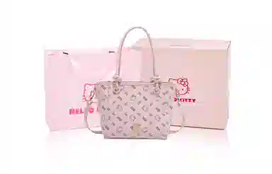 Sanrio Hello Kitty Classic Monogram Tote Bag Medium Pink